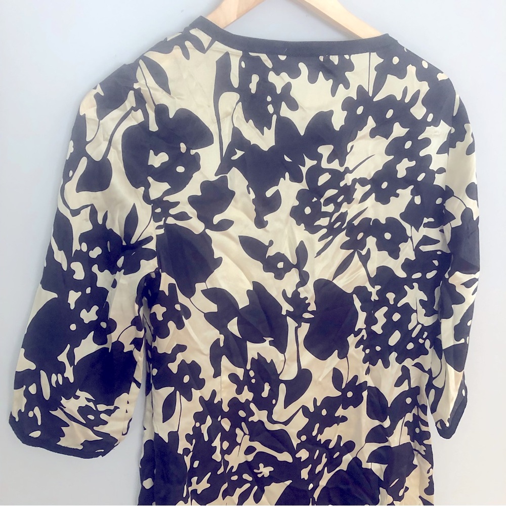 Chloé Black White Silk Abstract Print Dress - Picture 9 of 10